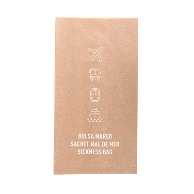 SACS NAUSÉES  45 + 23PP G/M2 12+7x22,5 CM NATUREL KRAFT (1000 UNITÉ)