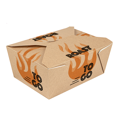 BOÎTES MICRO-ONDABLES POULET "THEPACK ROAST TO GO" 2880 ML 240 + 12PP G/M2 19,6x14x9 CM NATUREL CARTON ONDULÉ NANO-MICRO (200 UNITÉ)