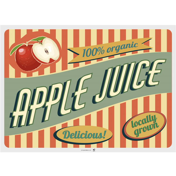 SETS DE TABLE "VINTAGE - JUICES" 70 G/M2 31x43 CM QUADRICHROMIE CELLULOSE (2000 UNITÉ)