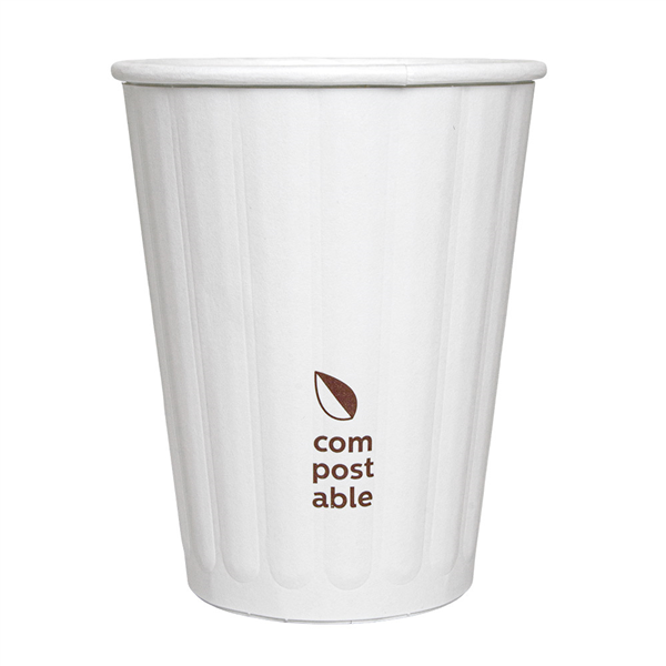 GOBELETS BOISSONS CHAUDES DOUBLE PAROI  360 ML 328 + 210 G/M2 Ø9/6x11 CM BLANC CARTON (1000 UNITÉ)