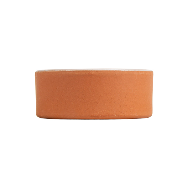 RÉCIPIENTS EN FAÏENCE  75 ML Ø 7,5x2,9 CM MARRON ROUGEATRE/BLANC CERAMIQUE (30 UNITÉ)