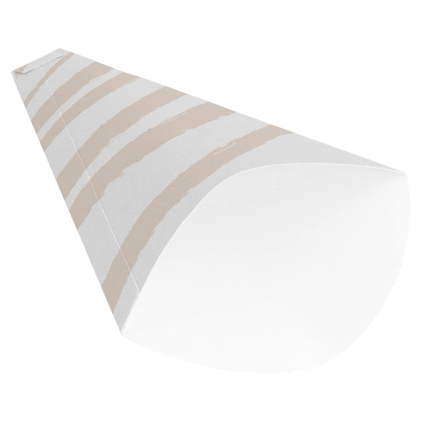 CÔNES CRÊPES THEPACK "ZEBRA"  12x2,5x19 CM BLANC CARTON NANO-MICRO (2000 UNITÉ)