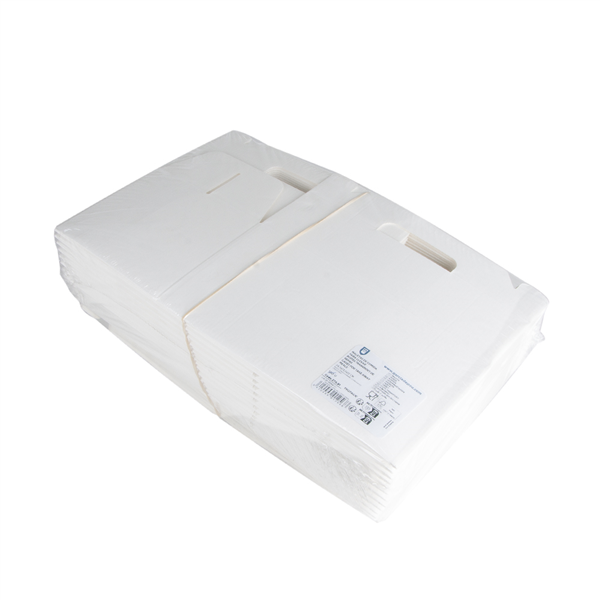 BOÎTES TRANSPORT DE REPAS THEPACK  24,5x13,5x12 CM BLANC CARTON MICROCANAL (100 UNITÉ)