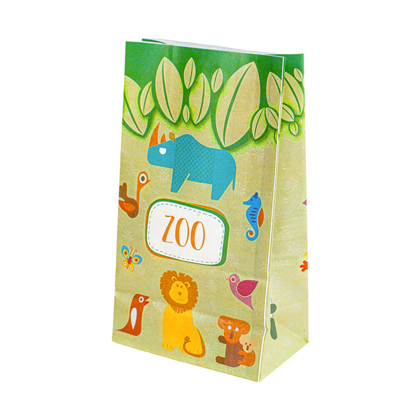 SACS SOS SANS ANSES "ZOO" 70 G/M2 14+8x24 CM BLANC CELLULOSE (1000 UNITÉ)