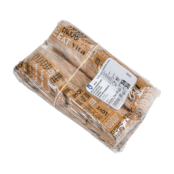 SACHETS AVEC FENÊTRE PFAS FREE "PAROLE - JUST PAPER" 38 G/M2 12+7x18 CM NATUREL PARCH.INGRAISSABLE+PAPIER CRISTAL (250 UNITÉ)
