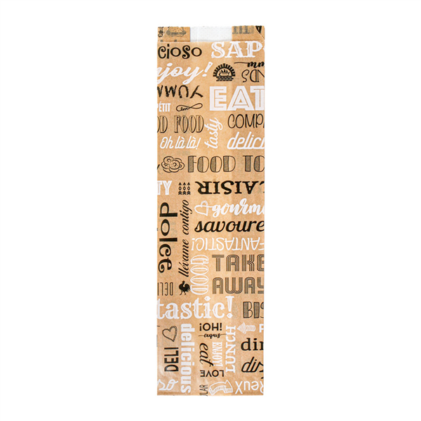 SACHETS AVEC FENÊTRE PFAS FREE "PAROLE - JUST PAPER" 38 G/M2 9+4,5x30 CM NATUREL PARCH.INGRAISSABLE+PAPIER CRISTAL (250 UNITÉ)