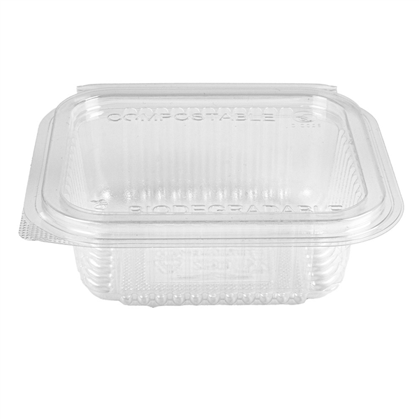CONTENANTS AVEC CHARNIÈRE  250 ML 12,6x11,7x4,3 CM TRANSPARENT PLA (700 UNITÉ)