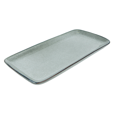 PLATEAUX "AKALA"  28x14x2,5 CM GRIS STONEWARE (4 UNITÉ)