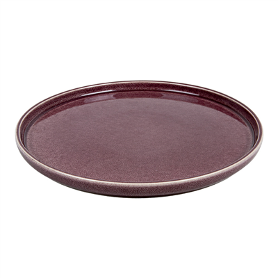 ASSIETTES "AKALA"  Ø26,5x2,3 CM BORDEAUX STONEWARE (6 UNITÉ)