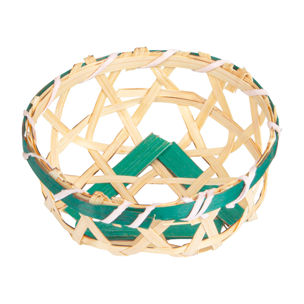 PANIERS BAMBOO  Ø 8x3 CM NATUREL/VERT BAMBOU (20 UNITÉ)