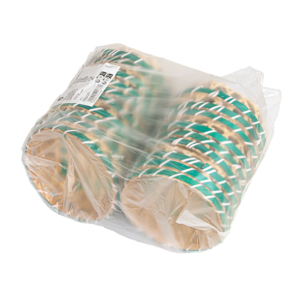 PANIERS BAMBOO  Ø 12x3 CM NATUREL/VERT BAMBOU (20 UNITÉ)
