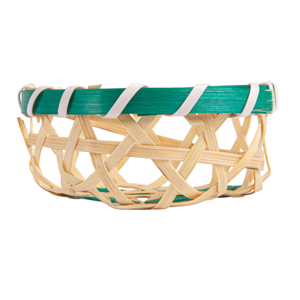 PANIERS BAMBOO  Ø 6x2,5 CM NATUREL/VERT BAMBOU (20 UNITÉ)