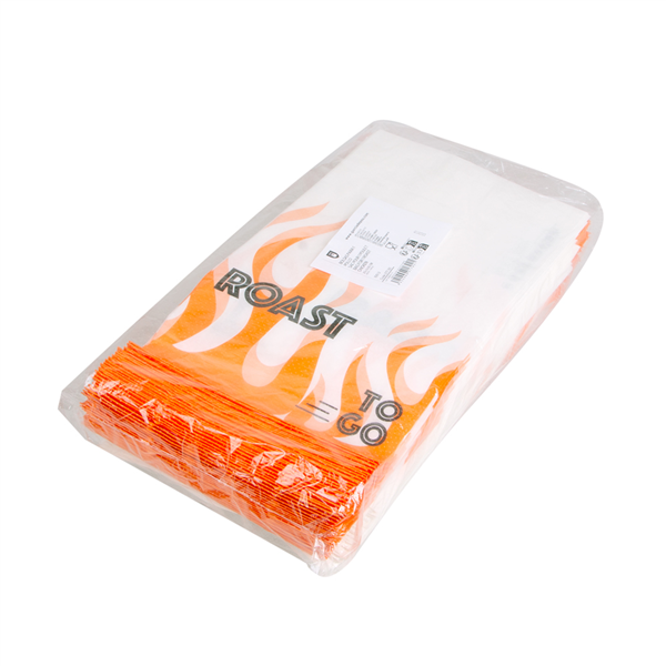 SAC POUR 1 POULET "ROAST TO GO" 45 G/M2 + 20µ PP 20+7x35 CM BLANC PAPIER (500 UNITÉ)