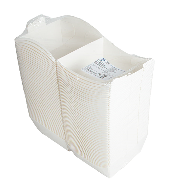 BOÎTES HAMBURGER THEPACK  14,4x14x11,5 CM (XL TALLER) BLANC CARTON NANO-MICRO (500 UNITÉ)