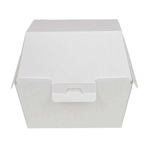 BOÎTES HAMBURGER THEPACK  14,4x14x11,5 CM (XL TALLER) BLANC CARTON NANO-MICRO (500 UNITÉ)