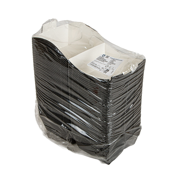 BOÎTES HAMBURGER THEPACK  14,4x14x11,5 CM (XL TALLER) NOIR CARTON NANO-MICRO (500 UNITÉ)
