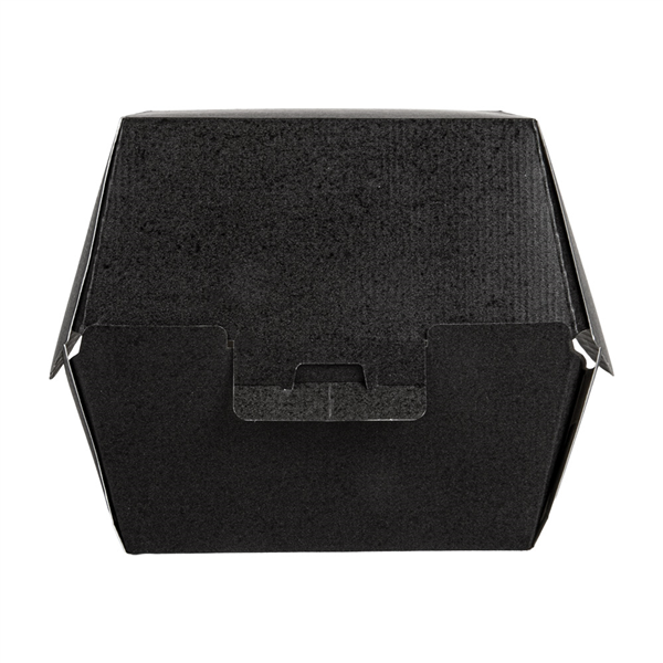 BOÎTES HAMBURGER THEPACK  14,4x14x11,5 CM (XL TALLER) NOIR CARTON NANO-MICRO (500 UNITÉ)