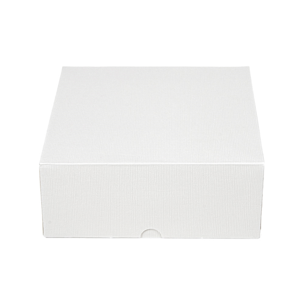BOÎTES PATISSERIES SANS FENÊTRE THEPACK  20x20x8 CM BLANC CARTON NANO-MICRO (200 UNITÉ)