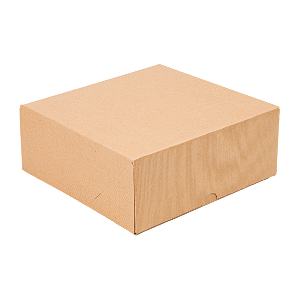 BOÎTES PATISSERIES SANS FENÊTRE THEPACK  20x20x8 CM NATUREL CARTON NANO-MICRO (200 UNITÉ)