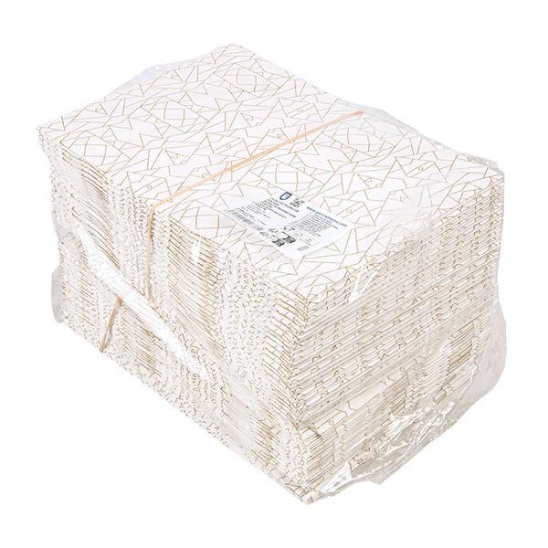 BOÎTES PATISSERIES SANS FENÊTRE THEPACK "DECO"  20x20x8 CM BLANC CARTON NANO-MICRO (200 UNITÉ)