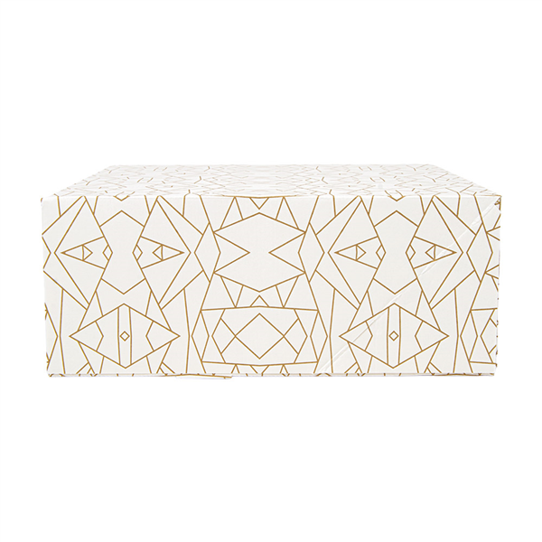 BOÎTES PATISSERIES SANS FENÊTRE THEPACK "DECO"  20x20x8 CM BLANC CARTON NANO-MICRO (200 UNITÉ)