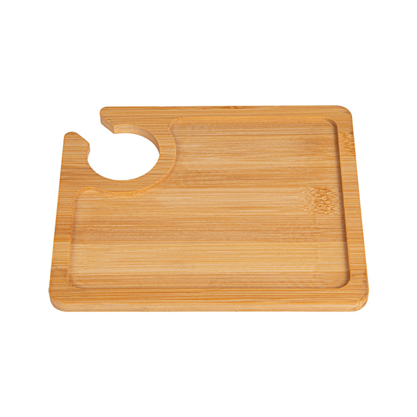PLATEAU AVEC PORTE-COUPE BAMBOO  18x15x0,8 CM NATUREL BAMBOU (1 UNITÉ)