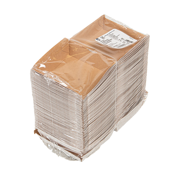 BOÎTES HAMBURGER THEPACK "CUBE"  12,5x12x5,8 CM BLANC/NATUREL CARTON NANO-MICRO (450 UNITÉ)
