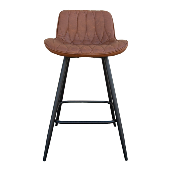 TABOURET HAUT AVEC DOSSIER SUPRA-TEK  47x48x90 CM MARRON POLYURÉTHANE (2 UNITÉ)