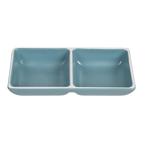 RÉCIPIENTS 2 SAUCES ASAMI WARE  15,2x7,7x3 CM BLEU MÉLAMINE (12 UNITÉ)