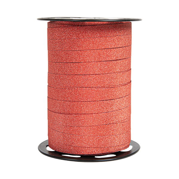 RUBAN "GLITTER"  10 MMx100 M ROUGE PP (1 UNITÉ)