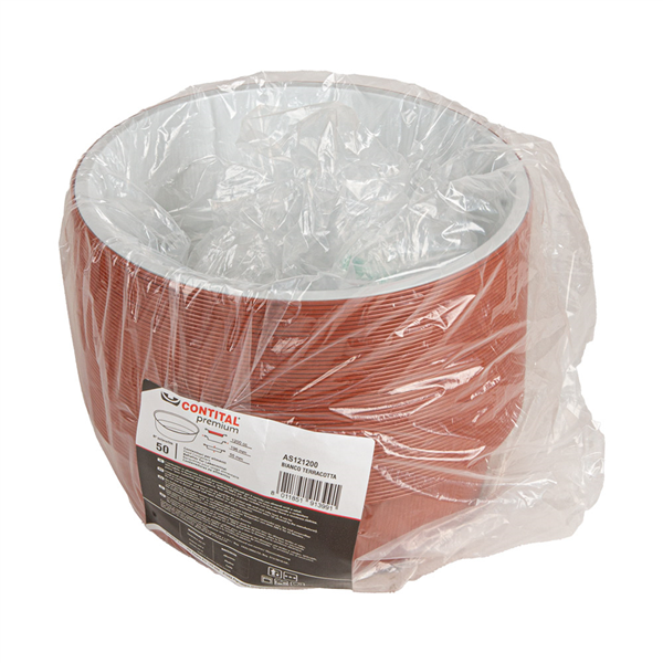 RÉCIPIENTS LAQUÉS  1200 ML Ø 19,6/16x5,5 CM CUIVRE ALUMINIUM (50 UNITÉ)
