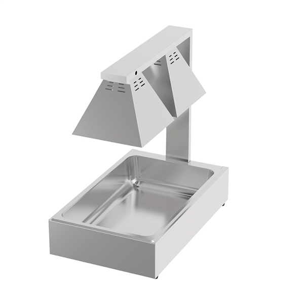 LAMPE À INFRAROUGE CHAUFFANTE 2 LAMPES   34,3x55,9x56,9 CM ARGENTE INOX (1 UNITÉ)