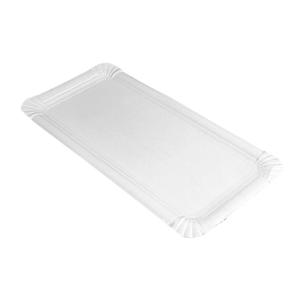 PLATEAUX PÂTISSERIE - MOYENS  420 G/M2 34x15,5 CM BLANC CARTON (250 UNITÉ)
