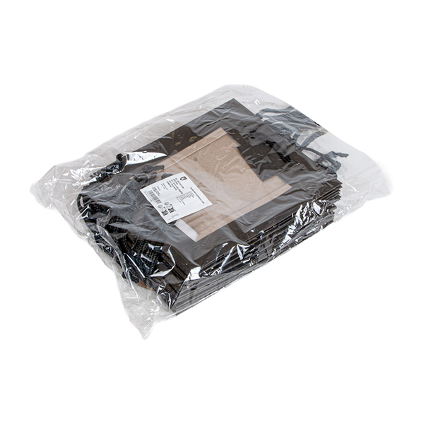 10 U. SACS AVEC FENÊTRE  175 G/M2 18+8x19 CM NOIR KRAFT (1 UNITÉ)
