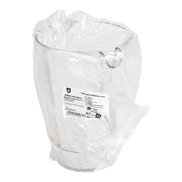 PICHETS EMPILABLES  1500 ML Ø 13,6/7,6x20 CM TRANSPARENT SAN (12 UNITÉ)