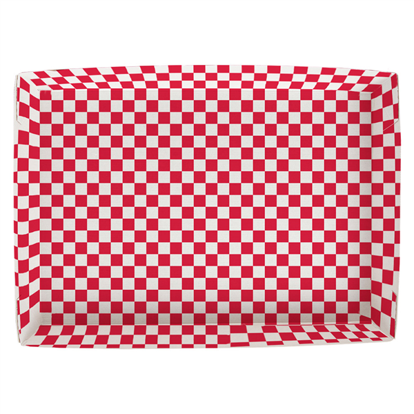PLATEAUX REPAS THEPACK "RED FITIPALDI" 230 G/M2 25,5x18x3,7 CM ROUGE CARTON NANO-MICRO (130 UNITÉ)