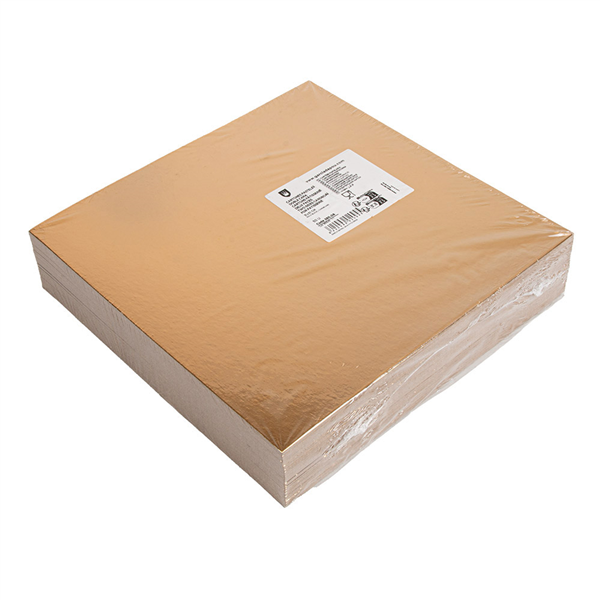 CARTONS PÂTISSERIE DEUX FACES  950 G/M2 31x31 CM OR/NOIR CARTON (50 UNITÉ)