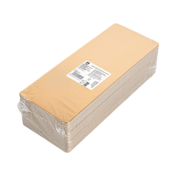 CARTONS PÂTISSERIE DEUX FACES  950 G/M2 29,1x11,16 CM OR/NOIR CARTON (50 UNITÉ)