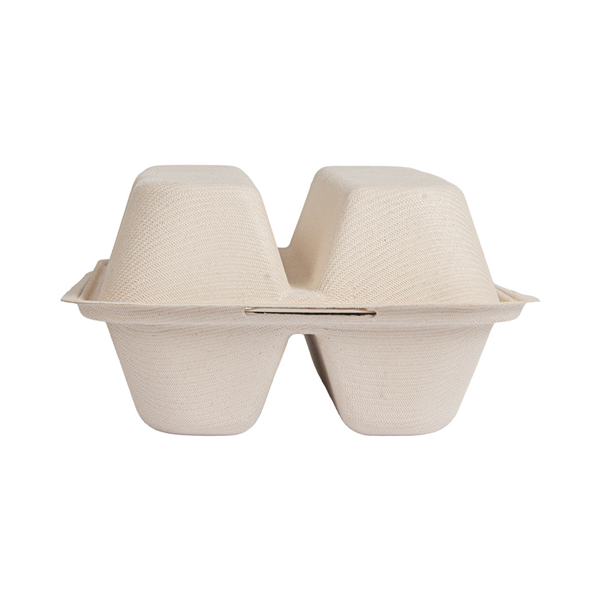 BOÎTES POUR BURRITOS 2 COMPARTIMENTS BIONIC 420 ML 36,58x14,8x4,75 CM NATUREL BAGASSE (300 UNITÉ)