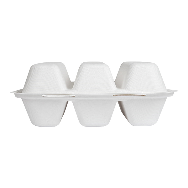 BOÎTES POUR BURRITOS 3 COMPARTIMENTS BIONIC 630 ML 36,58x21x4,75 CM BLANC BAGASSE (300 UNITÉ)