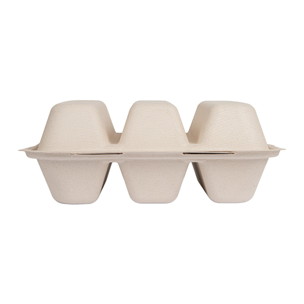 BOÎTES POUR BURRITOS 3 COMPARTIMENTS BIONIC 630 ML 36,58x21x4,75 CM NATUREL BAGASSE (300 UNITÉ)
