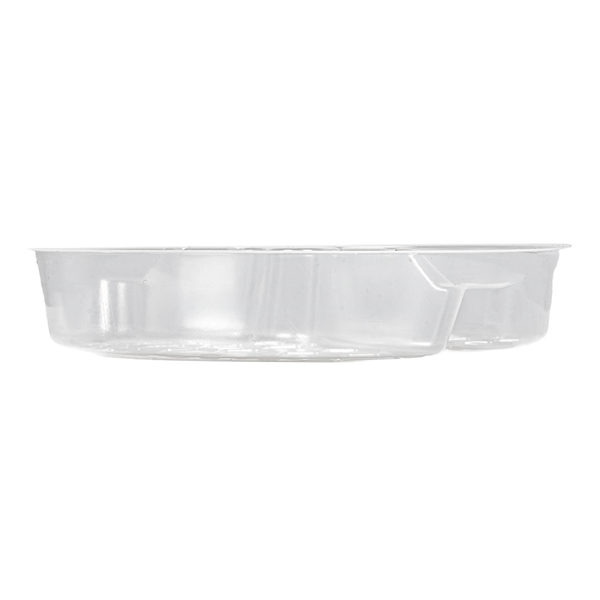 POTS À INSERTER 2 COMPART.   Ø15x2,5CM TRANSPARENT PP (300 UNITÉ)