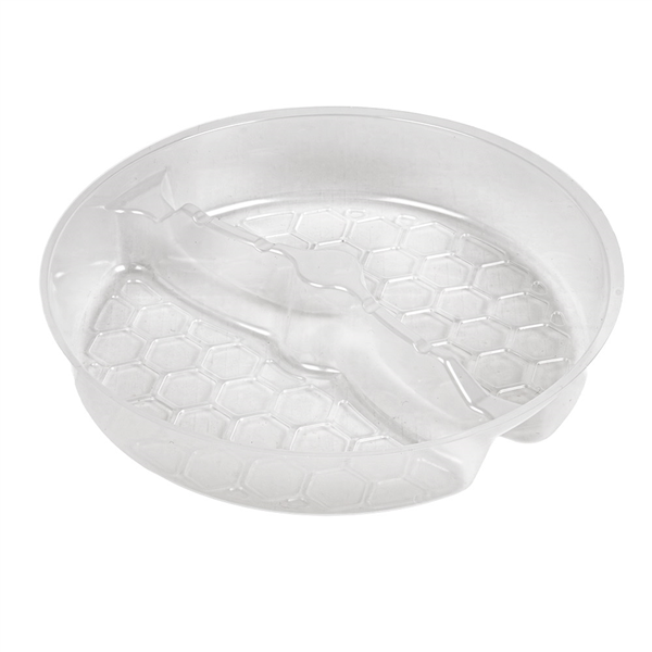 POTS À INSERTER 2 COMPART.   Ø15x2,5CM TRANSPARENT PP (300 UNITÉ)