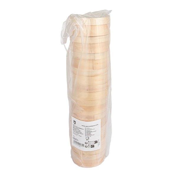 MINI BOÎTES CYLIND. COUVERCLE+CAPSULE WOOD 365 ML Ø 10,4x4,2 CM NATUREL BOIS (100 UNITÉ)