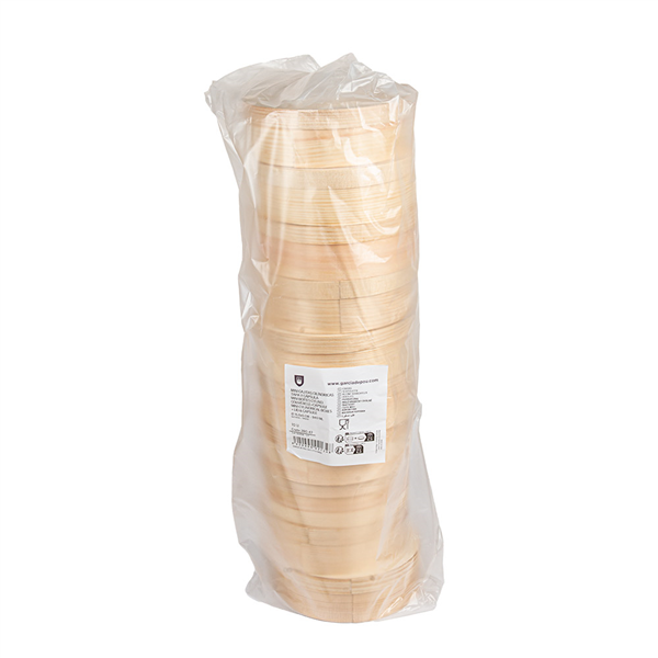 MINI BOÎTES CYLIND. COUVERCLE+CAPSULE WOOD 940 ML Ø 15,5x5 CM NATUREL BOIS (100 UNITÉ)