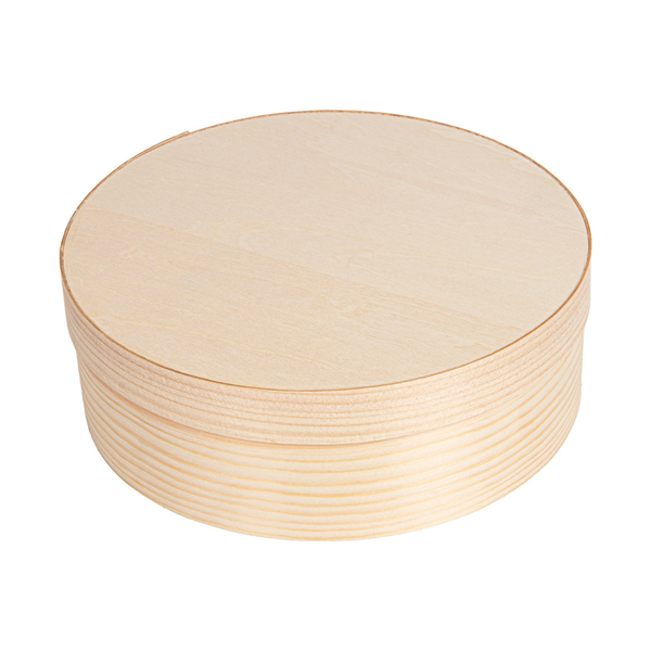 MINI BOÎTES CYLIND. COUVERCLE+CAPSULE WOOD 940 ML Ø 15,5x5 CM NATUREL BOIS (100 UNITÉ)