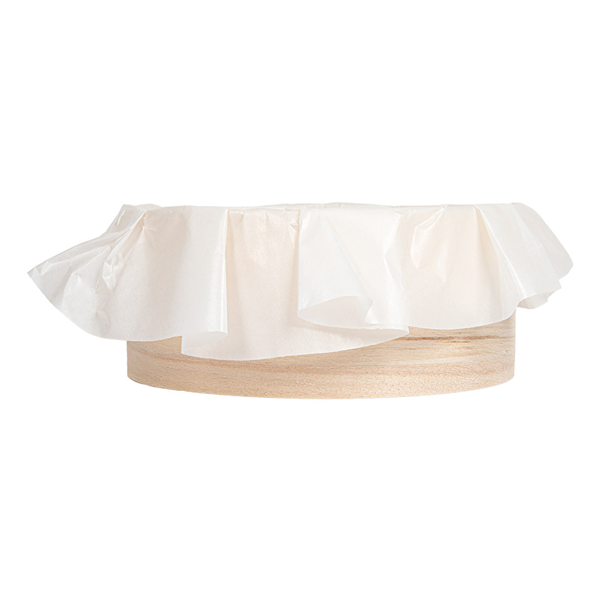 ANNEAU DE CUISSON AVEC PAPIER SILICONÉ WOOD 545 ML Ø 11,8x5 CM NATUREL BOIS (100 UNITÉ)