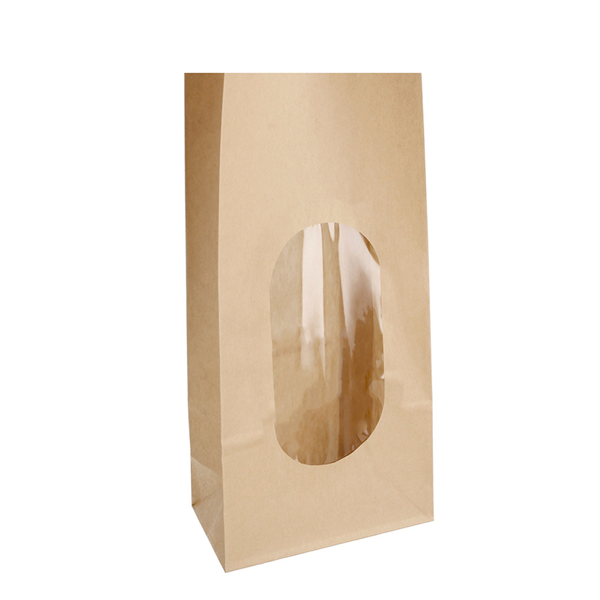 SACS SOS AVEC FENÊTRE  1200 GR 60 G/M2 + 30µ OPP 11+6x18 CM NATUREL KRAFT (500 UNITÉ)