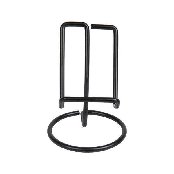 SUPPORT POUR TÉLÉPHONE MOBILE   Ø 8x10 CM NOIR MAT METAL (1 UNITÉ)