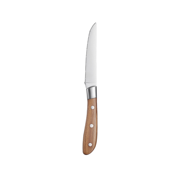 COUTEAUX À VIANDE - MANCHE EN BOIS ARTINOX "OLIVIA"  23 CM ARGENTE INOX (12 UNITÉ)